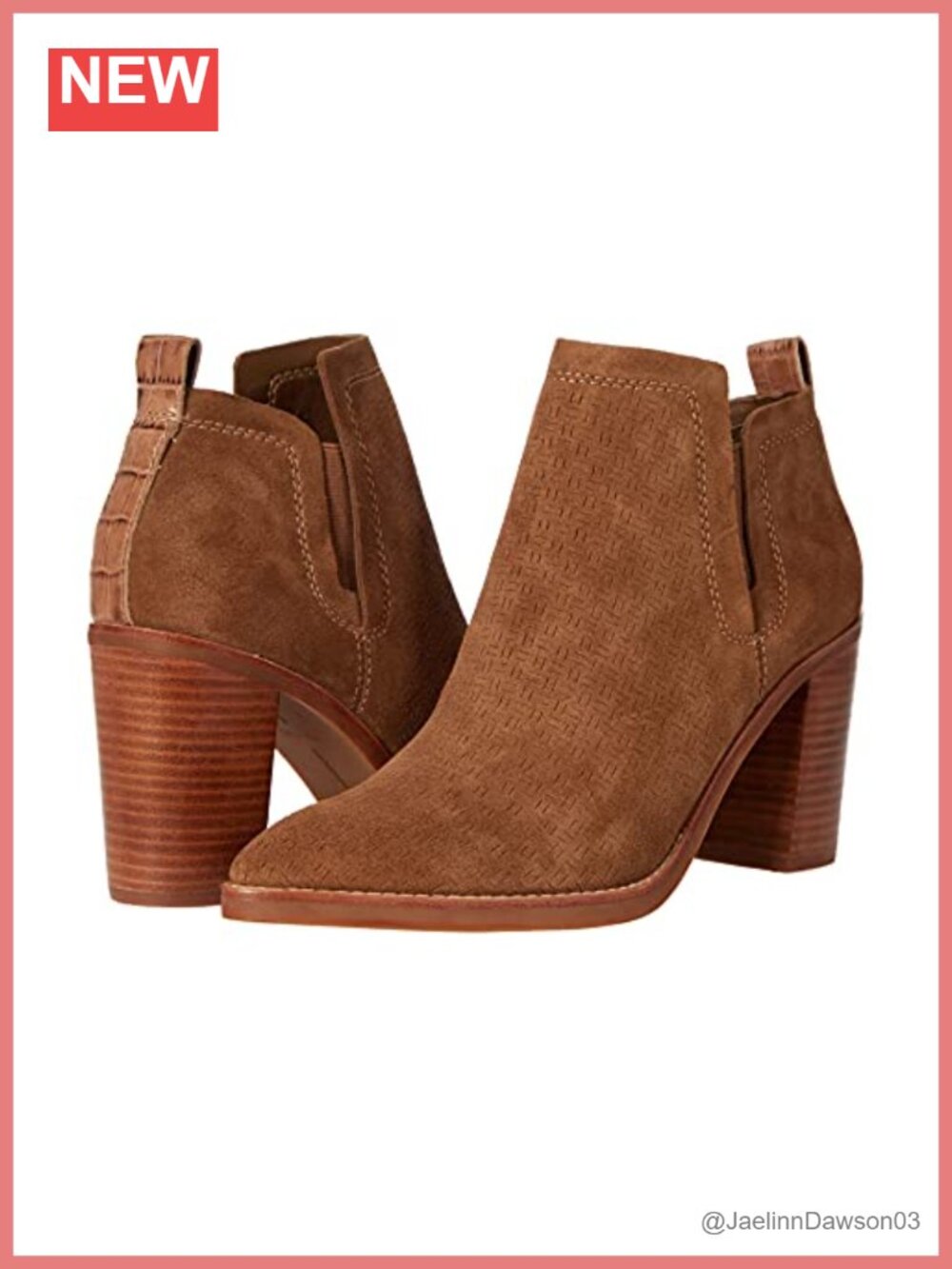 Dolce Vita Sirano Ankle Bootie Suede Pull-On Stacked Heel Women's Boots